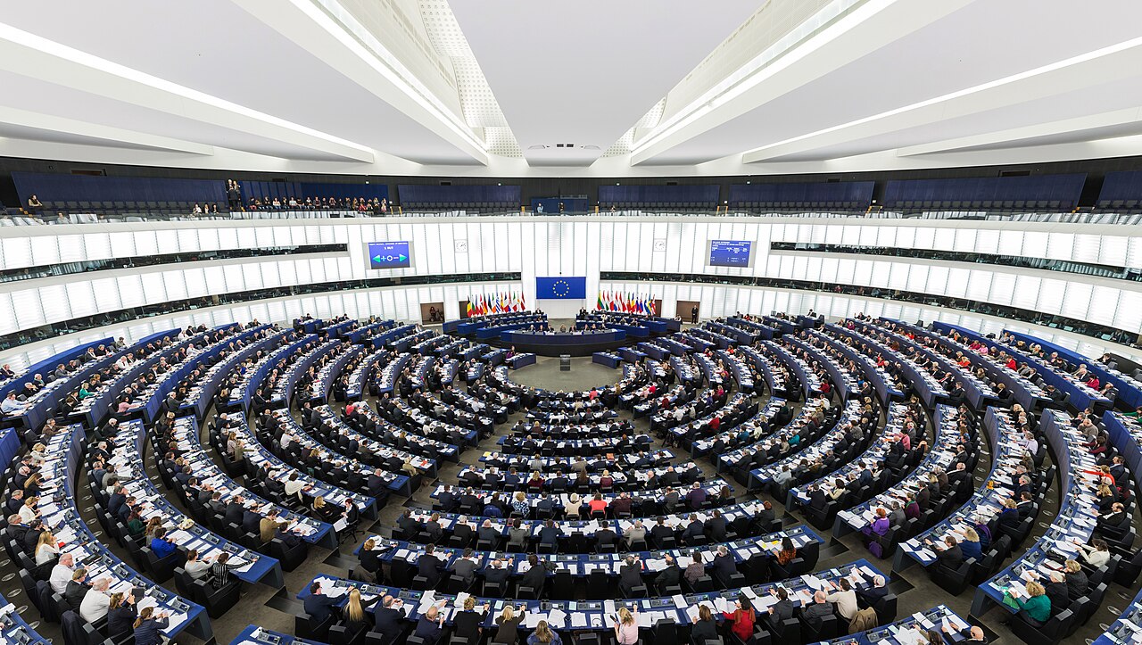 L'hémicycle du Parlement européen.